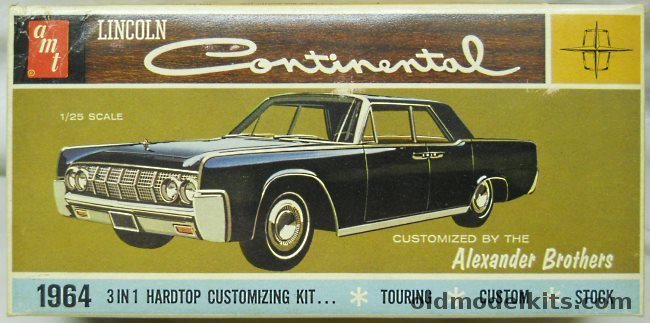 AMT 1/25 1964 Lincoln Continental Hardtop 3 in 1 Kit - Stock / Touring / Alexander Brothers Custom, 6424-150 plastic model kit